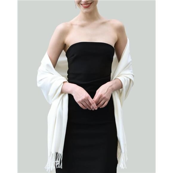 Womens Pashmina Shawl Wraps Cashmere Feel Winter Scarf Soft Warm Blanket - Picture 3 of 7